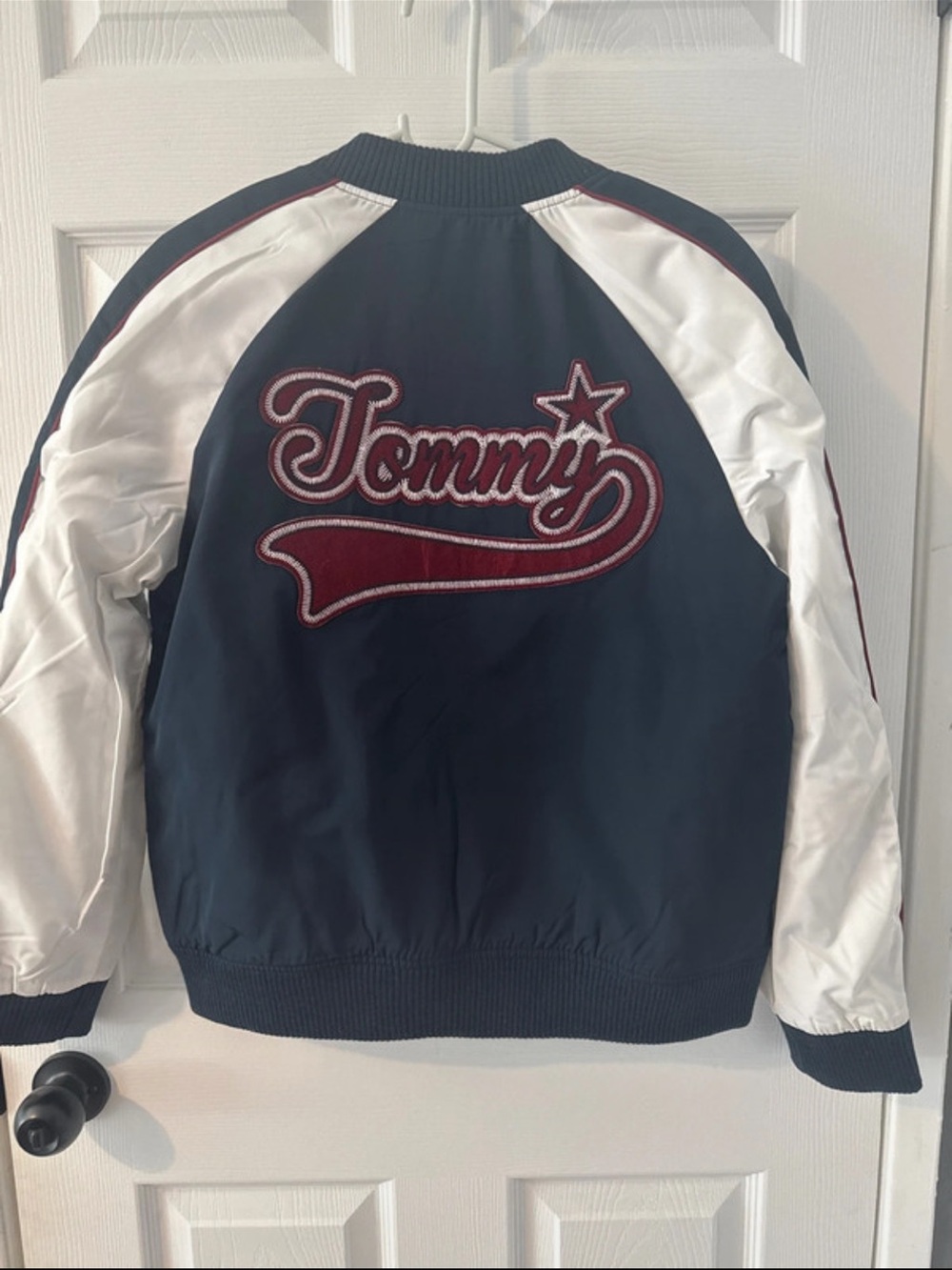Tommy Hilfiger Navy, White & Burgundy Varsity Jacket for Kids